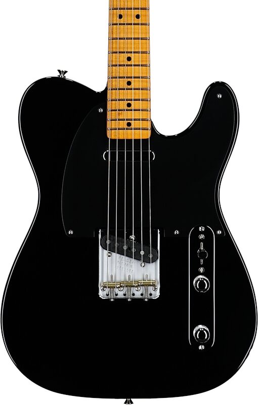 open zoom image for Fender Limited Edition American Vintage II 1951 Telecaster Electric Guitar (with Case), Black, Serial Number V2561055, Body Straight Front