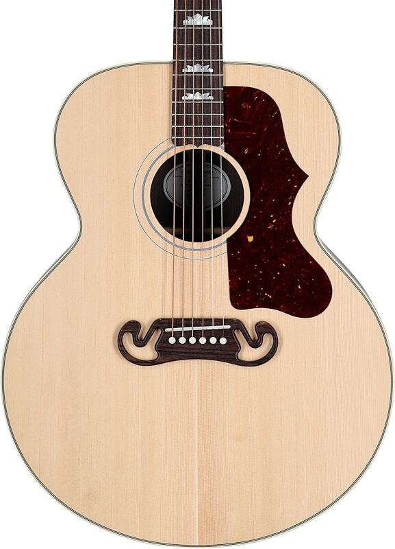 open zoom image for Gibson SJ-200 Studio Rosewood Jumbo Acoustic-Electric Guitar (with Case), Satin Natural, Serial Number 22475063, Body Straight Front