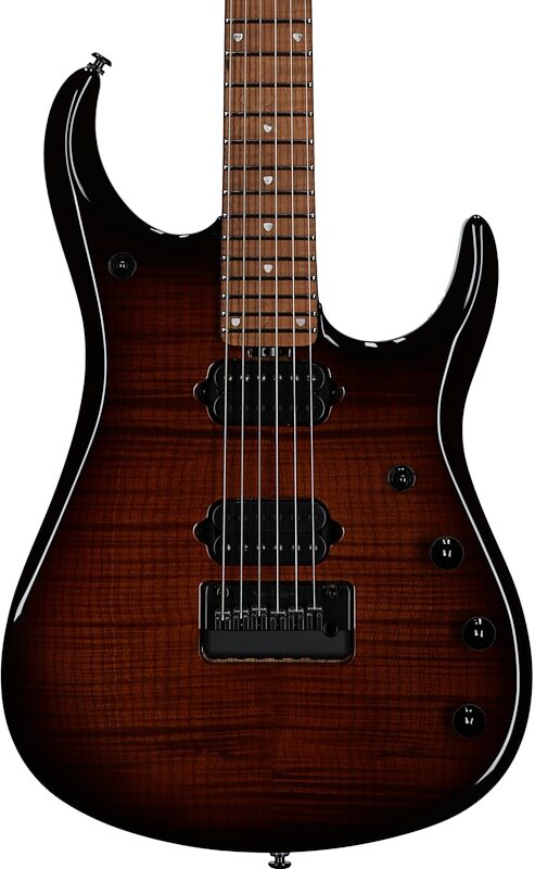 open zoom image for Ernie Ball Music Man John Petrucci JP15 Electric Guitar (with Case), Amber Waves Flame, Maple Fretboard, Serial Number H09044, Body Straight Front