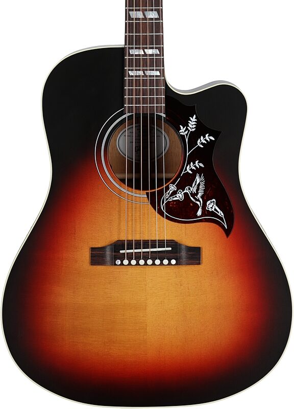 open zoom image for Gibson Hummingbird Studio EC Acoustic-Electric Guitar (with Case), Tri-Burst Satin, Serial Number 23035091, Body Straight Front