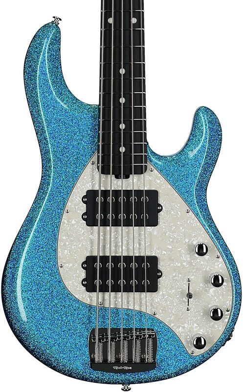 open zoom image for Ernie Ball Music Man StingRay 5 Special HH Electric Bass (with Case), Anomalous Green, Ebony Fretboard, Serial Number K10348, Body Straight Front