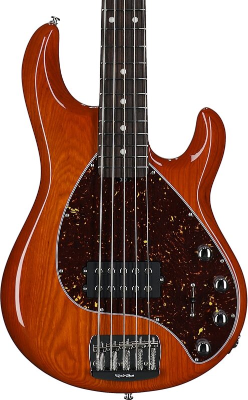 open zoom image for Ernie Ball Music Man StingRay 5 Special Electric Bass, 5-String (with Case), Translucent Orange, Rosewood Fretboard, Serial Number K11475, Body Straight Front