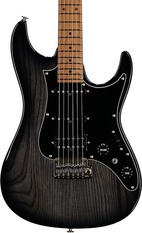 open zoom image for Ibanez AZ2204 Prestige Electric Guitar (with Case), Transparent Gray Burst, Serial Number 210001F2533183, Body Straight Front