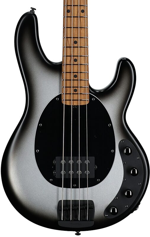 open zoom image for Ernie Ball Music Man StingRay Special Electric Bass (with Mono Case), Black Rock, Maple Fretboard, Serial Number K10720, Body Straight Front