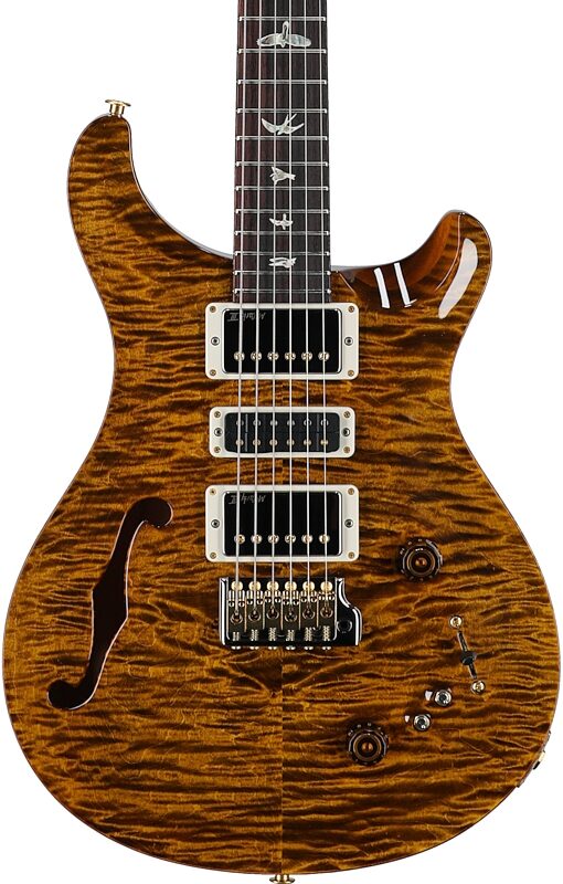open zoom image for PRS Paul Reed Smith Special Semi-Hollow LTD 10-Top Electric Guitar (with Case), Black Gold, Serial Number 0421090, Body Straight Front