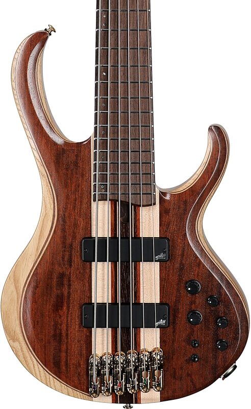 open zoom image for Ibanez BTB1836 Premium Electric Bass, 6-String (with Gig Bag), Natural Shadow, Serial Number I251111450, Body Straight Front