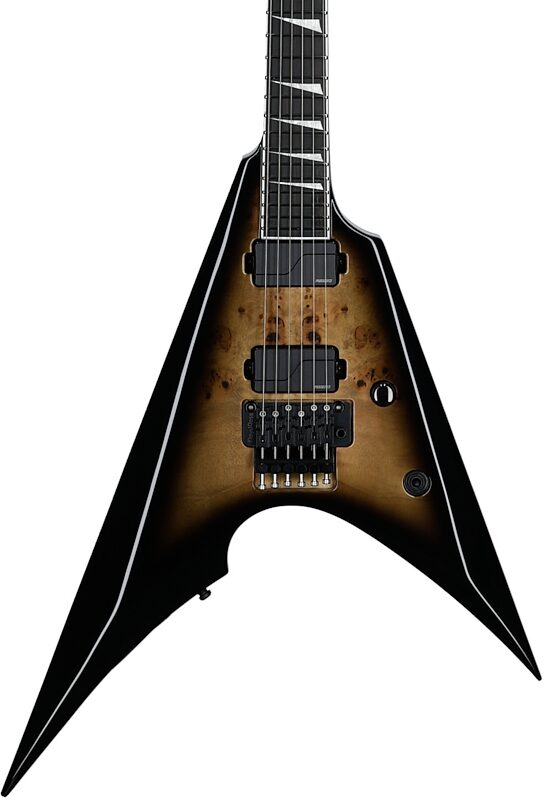 open zoom image for ESP E-II Arrow Electric Guitar (with Case), Nebula Black Burst, Serial Number ES8342253, Body Straight Front