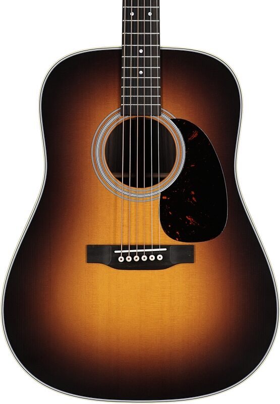 open zoom image for Martin D-28 Satin Acoustic Guitar (with Case), Burst, Serial Number M3036165, Body Straight Front
