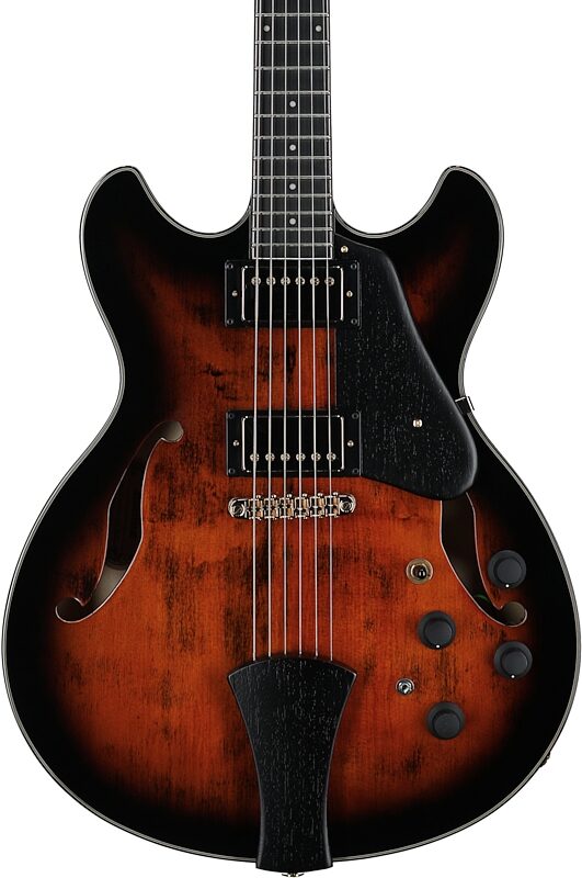 open zoom image for Ibanez ASH300 Artstar Hollowbody Electric Guitar (with Case), Tobacco Brown, Serial Number 21PW25120546, Body Straight Front