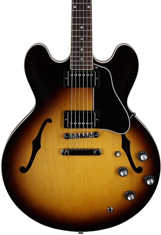 open zoom image for Gibson ES-335 Dot Satin Electric Guitar (with Case), Vintage Burst, Serial Number 204860149, Body Straight Front