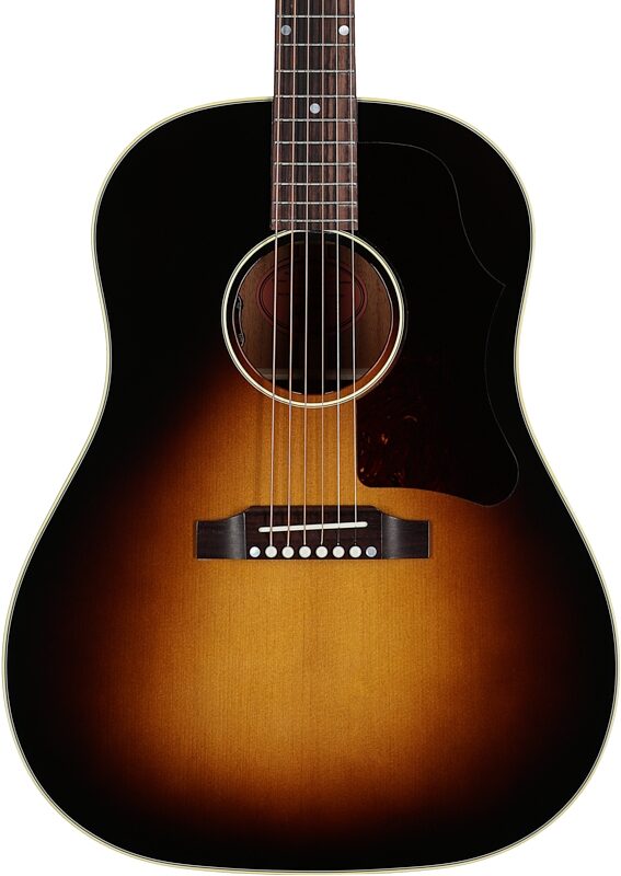 open zoom image for Gibson '50s J-45 Original Acoustic-Electric Guitar (with Case), Vintage Sunburst, Serial Number 20996048, Body Straight Front