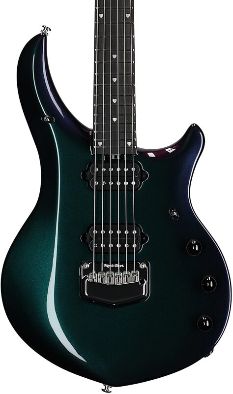 open zoom image for Ernie Ball Music Man Majesty 6 Premium Select Electric Guitar, Mystic Dream, Chrome Hardware, Serial Number M021837, Body Straight Front