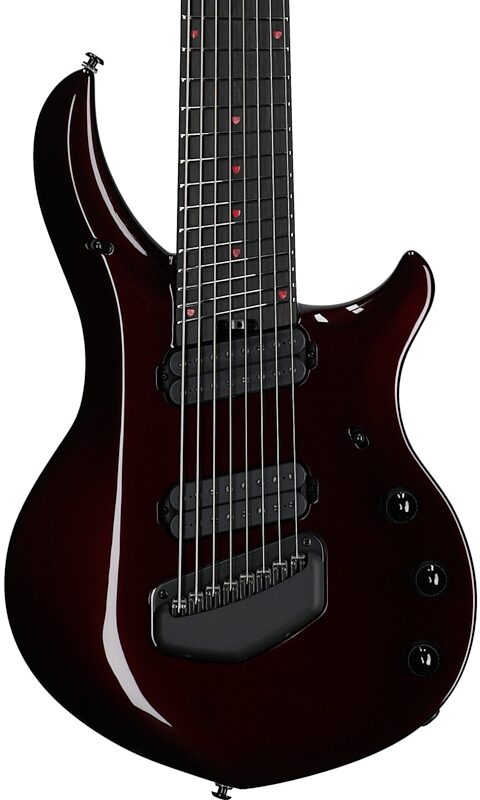 open zoom image for Ernie Ball Music Man Majesty 8 Premium Select Electric Guitar, 8-String, Carnelian Red, Black Hardware, Serial Number M021833, Body Straight Front