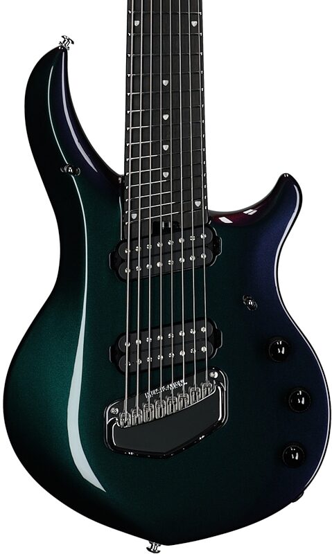 open zoom image for Ernie Ball Music Man Majesty 8 Premium Select Electric Guitar, 8-String, Mystic Dream, Chrome Hardware, Serial Number M021923, Body Straight Front