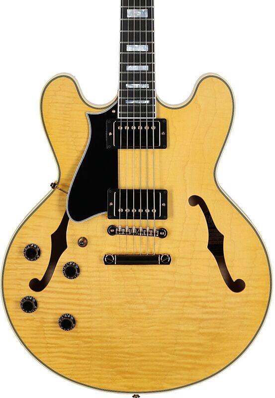 open zoom image for Heritage Custom Shop H-555 Electric Guitar, Left-Handed, Antique Natural, Serial Number HC1260412, Body Straight Front