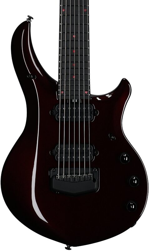open zoom image for Ernie Ball Music Man Majesty 7 Premium Select Electric Guitar, 7-String, Carnelian Red, Black Hardware, Serial Number M021616, Body Straight Front