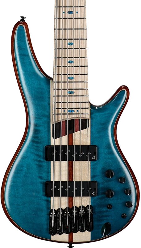 open zoom image for Ibanez SR1426 Premium Bass, 6-String (with Gig Bag), Caribbean Green, Serial Number 250200398, Body Straight Front