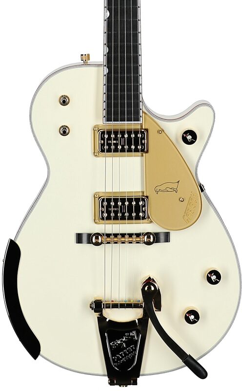 open zoom image for Gretsch G6134T58 Vintage Select 58 Electric Guitar (with Case), Penguin White, Serial Number JT26020447, Body Straight Front