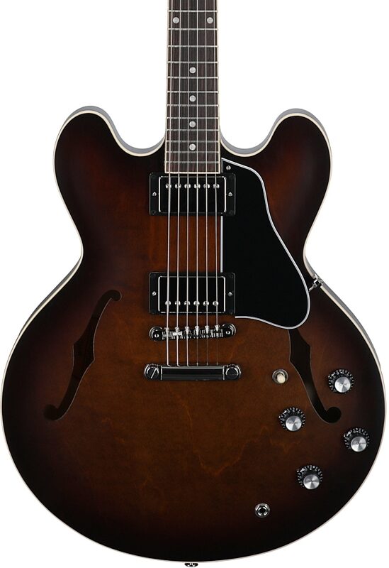 open zoom image for Gibson ES-335 Dot Satin Electric Guitar (with Case), Smokehouse, Serial Number 207760348, Body Straight Front