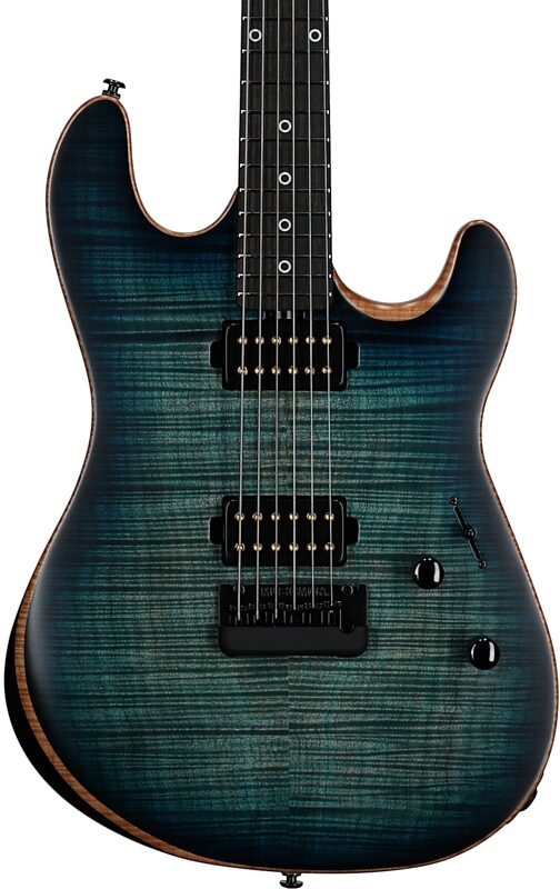 open zoom image for Ernie Ball Music Man Rabea Massaad Sabre Electric Guitar (with Case), Carian Burst, Ebony Fretboard, Serial Number S13898, Body Straight Front