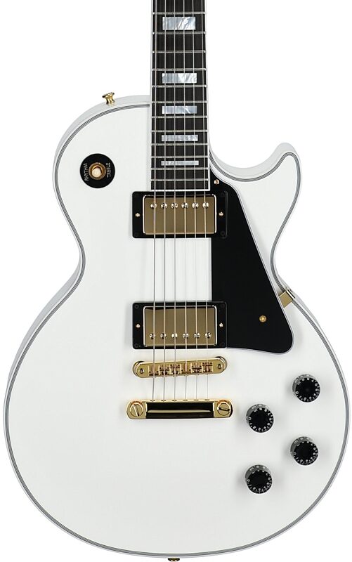 open zoom image for Gibson Les Paul Custom Electric Guitar (with Case), Alpine White, Serial Number CS601004, Body Straight Front