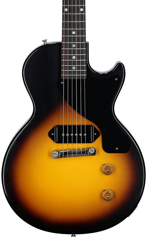 open zoom image for Gibson Custom 1957 Les Paul Junior Reissue Electric Guitar (with Case), Vintage Sunburst, Serial Number 76563, Body Straight Front