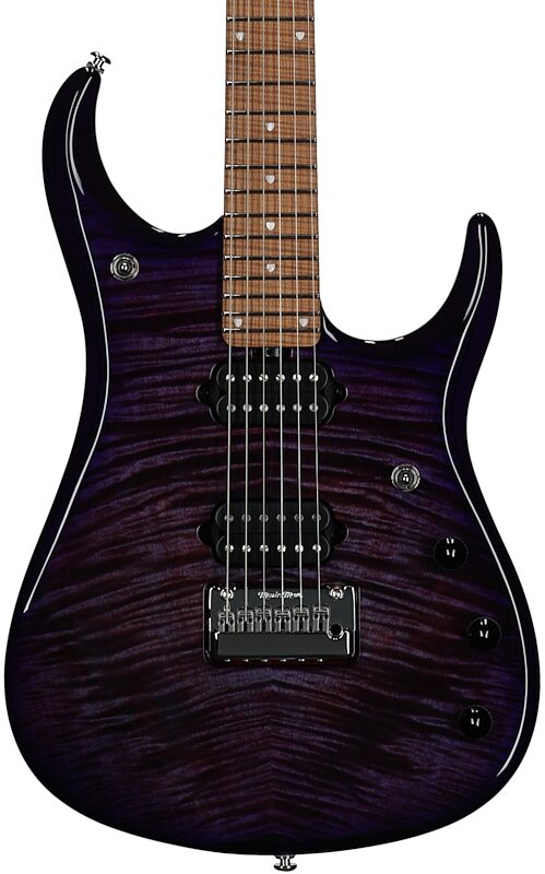 open zoom image for Ernie Ball Music Man John Petrucci JP15 Electric Guitar (with Gig Bag), Purple Nebula Flame, Maple Fretboard, Serial Number H10869, Body Straight Front