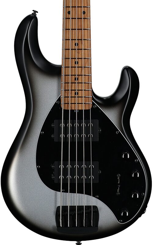 open zoom image for Ernie Ball Music Man StingRay 5 Special HH Electric Bass (with Case), Black Rock, Maple Fretboard, Serial Number K08012, Body Straight Front