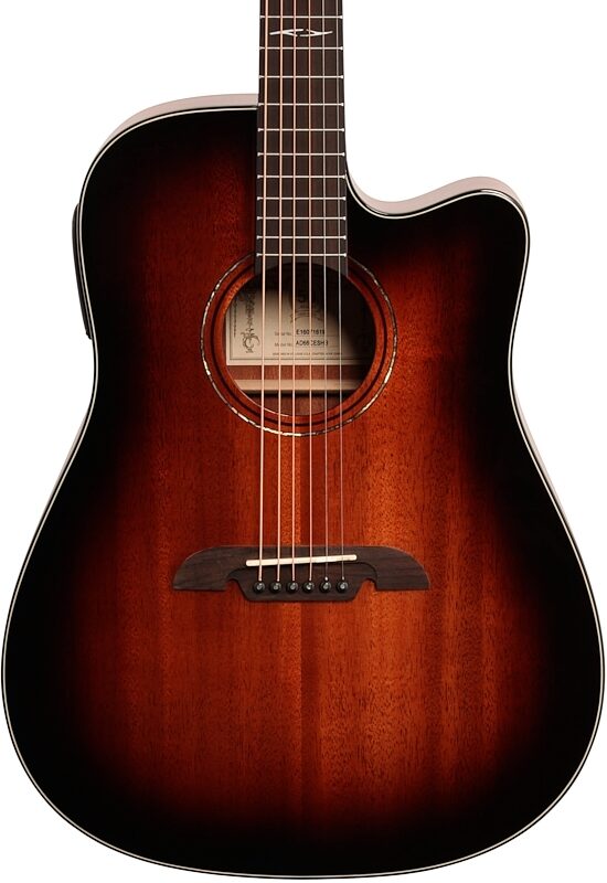 open zoom image for Alvarez AD66CE Dreadnought Acoustic-Electric Guitar, Shadowburst, Body Straight Front
