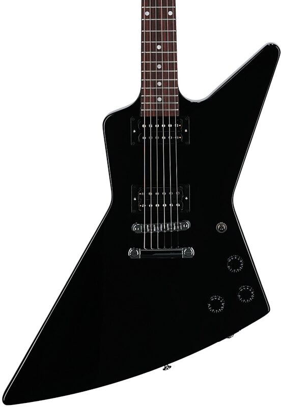 open zoom image for Gibson 80s Explorer Electric Guitar (with Case), Ebony, Body Straight Front
