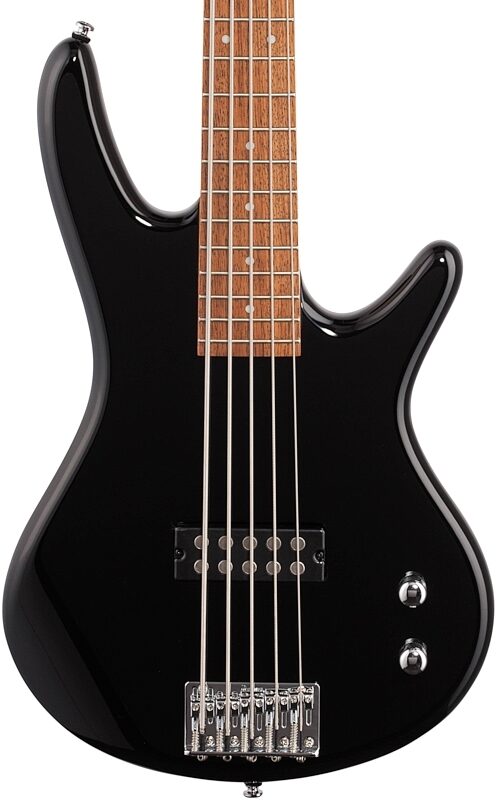 open zoom image for Ibanez GSR105EX 5-String Electric Bass, Black, Body Straight Front