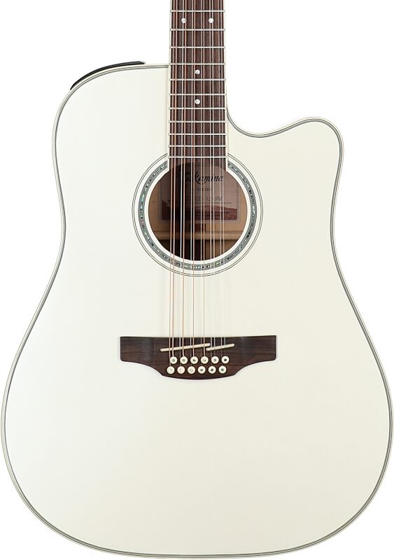 open zoom image for Takamine GD37CE-12 Acoustic-Electric Guitar, 12-String (with Gig Bag), Pearl White, Body Straight Front