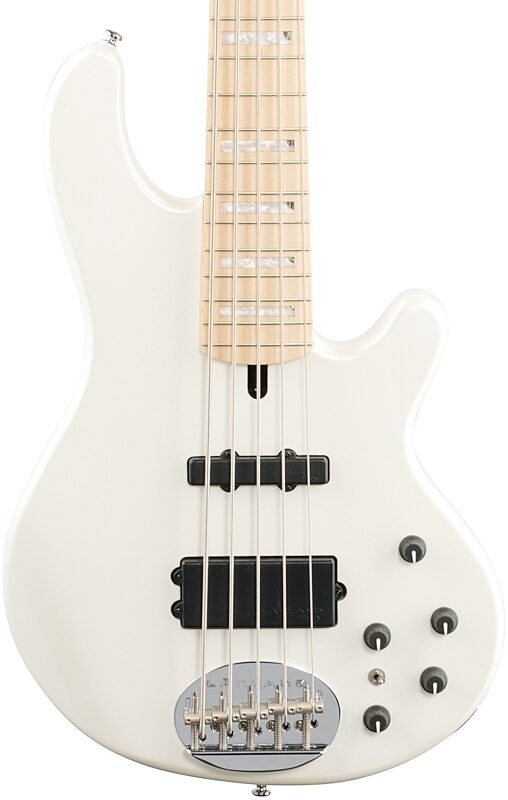 open zoom image for Lakland Skyline 55-02 Custom Maple Fretboard Bass Guitar, White Pearl, Open Box (Very Good), Body Straight Front