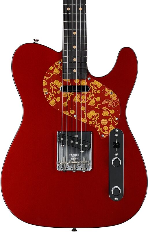 open zoom image for Fender Limited Edition Raphael Saadiq Telecaster Electric Guitar, Rosewood Fingerboard (with Case), Dark Metallic Red, Body Straight Front