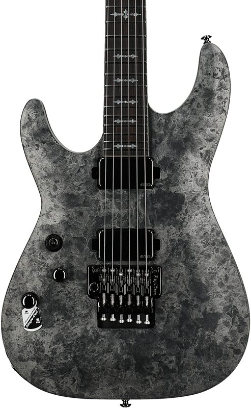 open zoom image for Schecter Ernie C C-1 Left Handed Electric Guitar, Black Reign, Body Straight Front