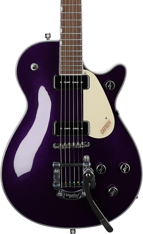 open zoom image for Gretsch G5210T-P90 Electromatic Jet Two 90 Single-Cut Electric Guitar, Amethyst, Body Straight Front