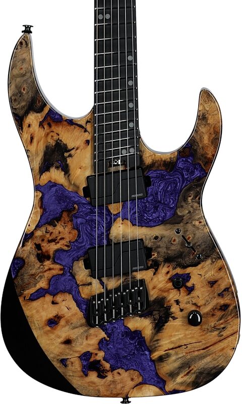 open zoom image for Legator Ninja 6 X Multi-Scale Guitar, Royal Purple, Open Box (Good), Body Straight Front