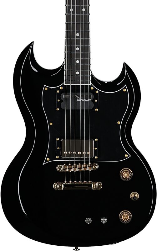 open zoom image for Schecter ZV-H6LLYW66D-S Zacky Vengeance Electric Guitar, Gloss Black, Body Straight Front