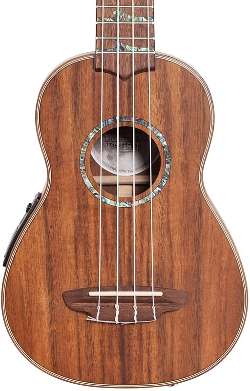 open zoom image for Luna High Tide Soprano Ukulele (with Preamp), Koa, Body Straight Front