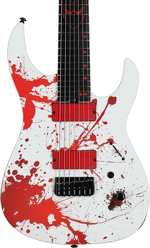 open zoom image for Legator Ninja 7 Slaughter Series Electric Guitar, 7-String, Bonebreaker White, Body Straight Front