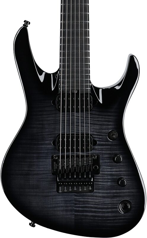 open zoom image for Jackson Pro Plus Series Signature Chris Broderick Soloist 7 Electric Guitar, 7-String (with Case), Transparent Black, Body Straight Front