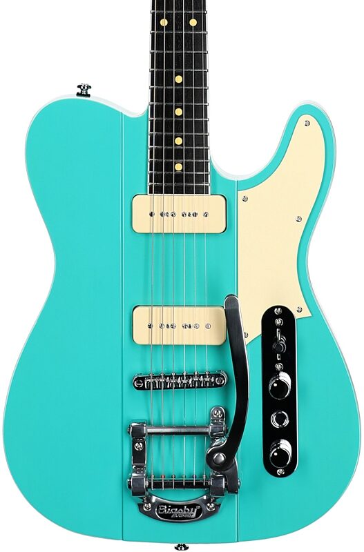 open zoom image for Reverend Greg Koch Gristle 90 Electric Guitar, Turquoise, Body Straight Front
