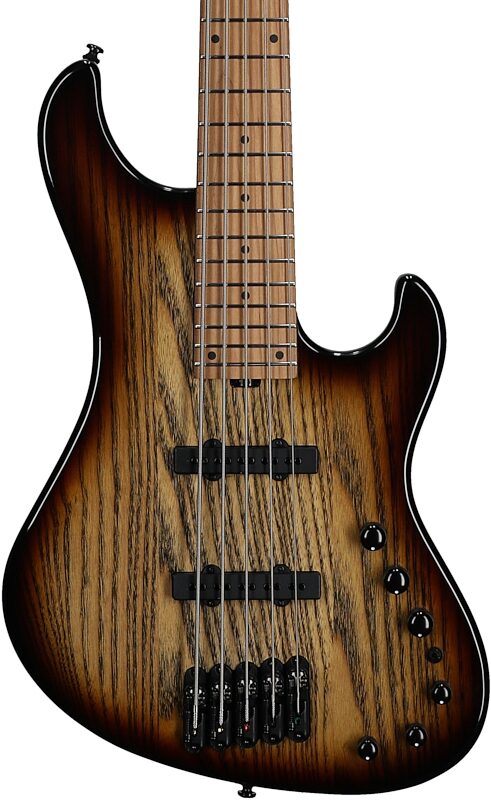 open zoom image for Ibanez MDM1305 Mode Electric Bass, 5-String (with Gig Bag), Natural Stained Amber, Body Straight Front