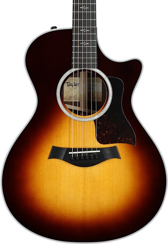 open zoom image for Taylor 412ce-R Grand Concert Acoustic-Electric Guitar (with Case), Tobacco Sunburst, Body Straight Front