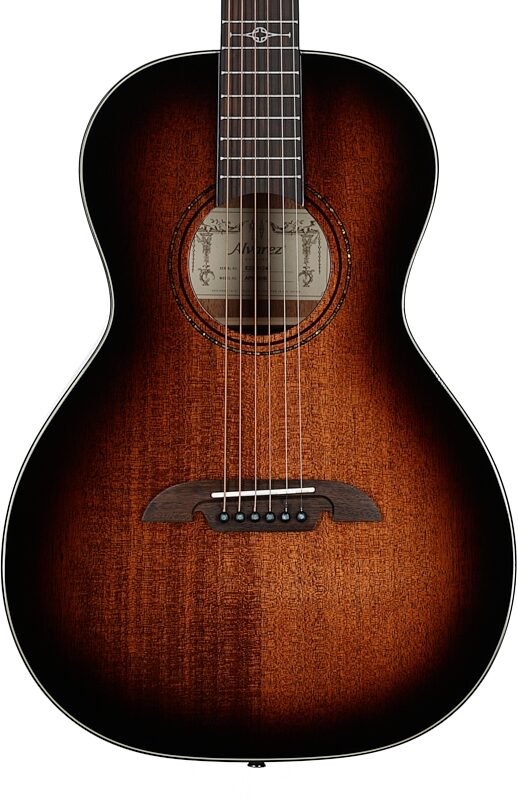 open zoom image for Alvarez AP66 Parlor Acoustic Guitar, Shadowburst, Body Straight Front