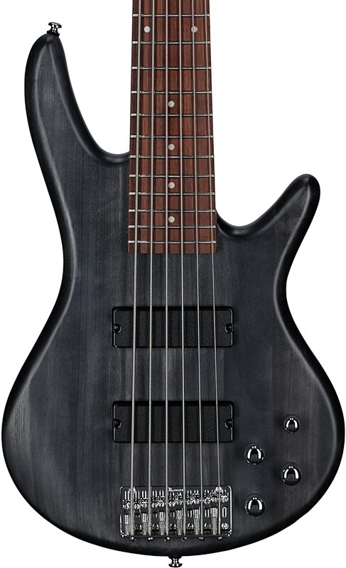open zoom image for Ibanez GSR206 6-String Electric Bass, Transparent Gray Flat, Open Box (Very Good), Body Straight Front