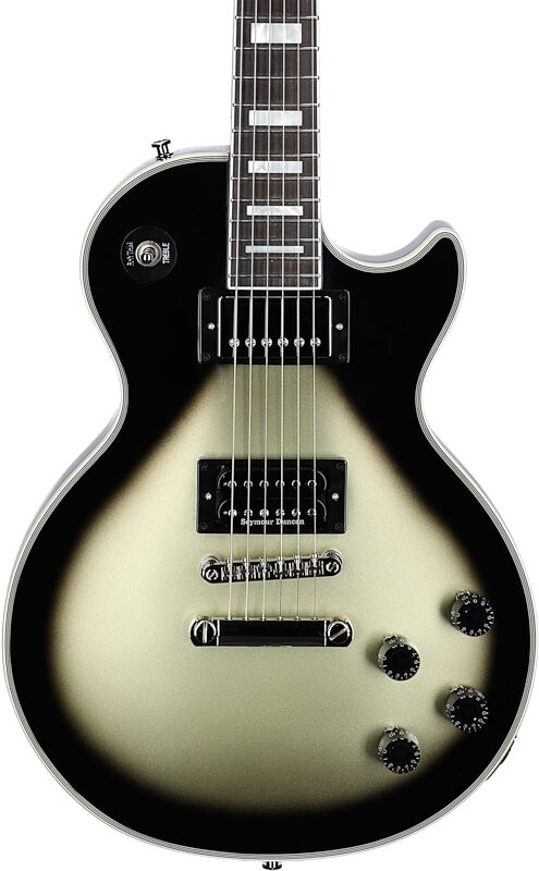 open zoom image for Epiphone Adam Jones 1979 Les Paul Custom Electric Guitar (with Case), Antique Silverburst, with Case, Body Straight Front