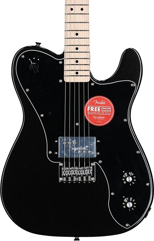 open zoom image for Squier Paranormal Esquire Deluxe Electric Guitar, Maple Fingerboard, Metallic Black, Body Straight Front