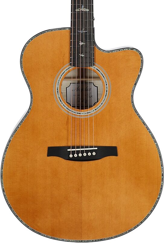 open zoom image for PRS Paul Reed Smith SE A50-v2 Angelus Acoustic-Electric Guitar (with Case), Black Gold, Body Straight Front