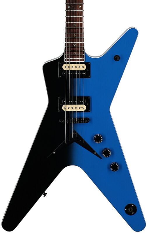 open zoom image for Dean ML79 Electric Guitar, Black to Blue Fade, Body Straight Front